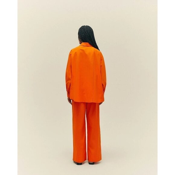 HAIGHT. Oversized Shirt in Mie Orange Small New Womens Button Down Blouse Top - Picture 11 of 13